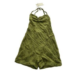 Strait Eco Sugar Cane Terry Romper in Green